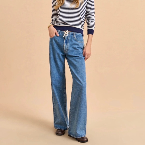 La Ligne Denim - La Ligne Jenny Mid-Rise Drawstring Jean